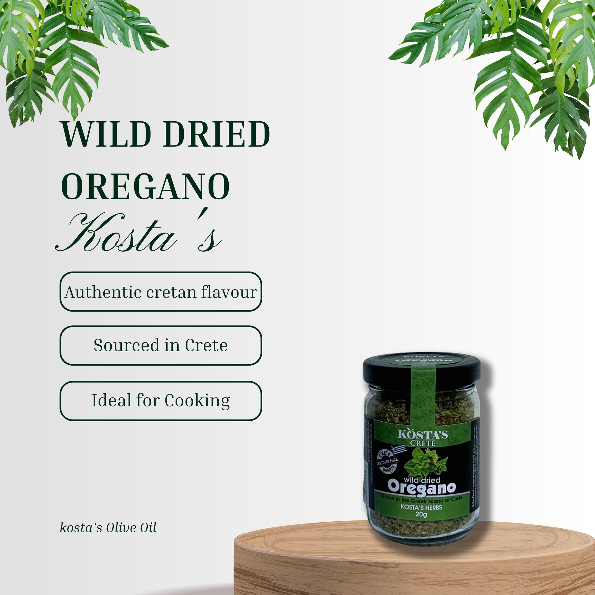 This is the home page image of Kostas Wild dried oregano